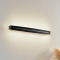 LED vegglampe Benario svart aluminium 80 cm forfra