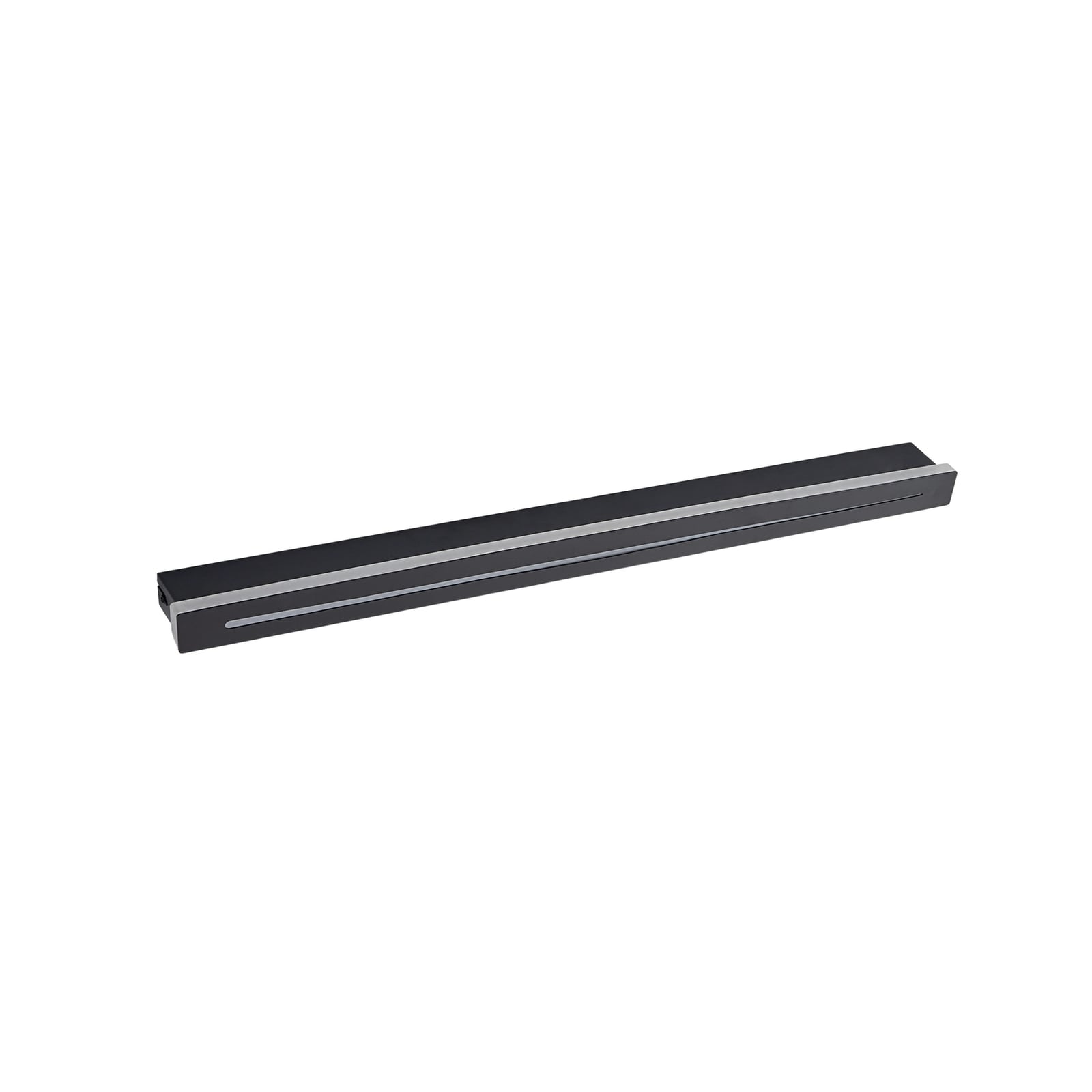 Montert LED vegglampe Benario svart aluminium 80 cm i stue
