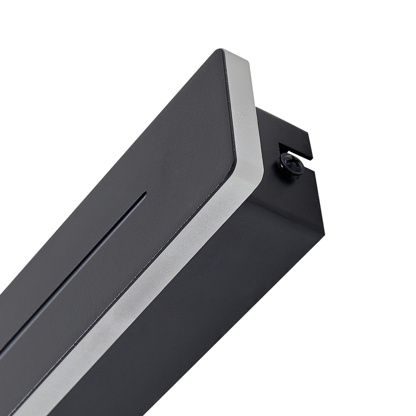 LED vegglampe Benario svart aluminium 80 cm monteringsdetalj