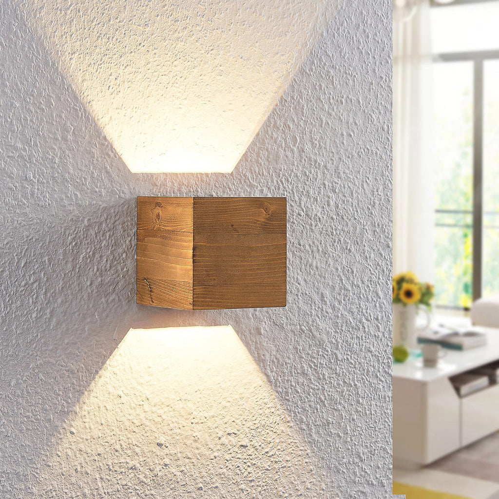 LED vegglampe Benicio tre opp og ned 11 cm varmhvit bakside