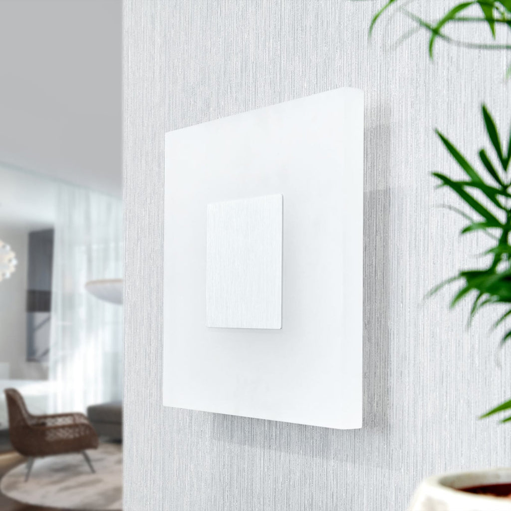 LED vegglampe Berlind hvit akryl 26x26 cm bakside