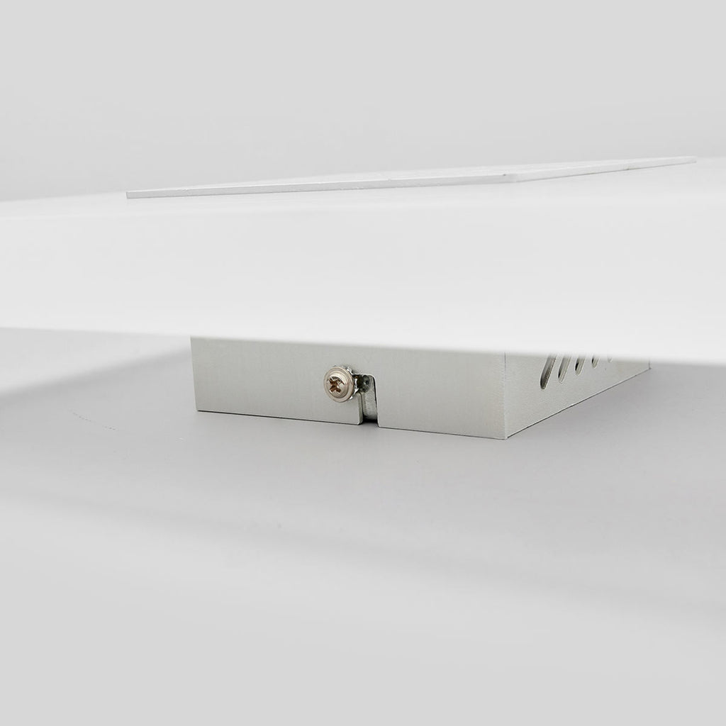 LED vegglampe Berlind hvit akryl 26x26 cm sideprofil