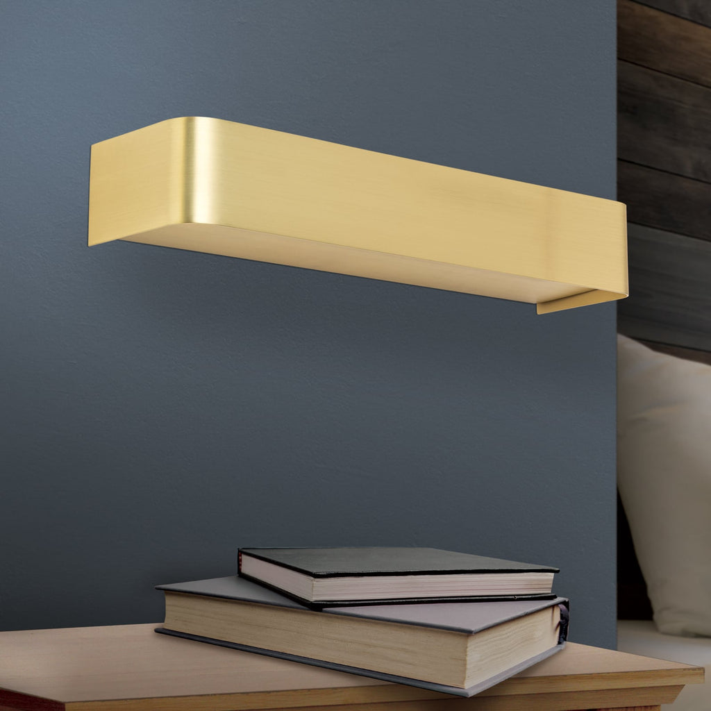 LED vegglampe Bernhard opp/ned messing matt 30 cm bakside