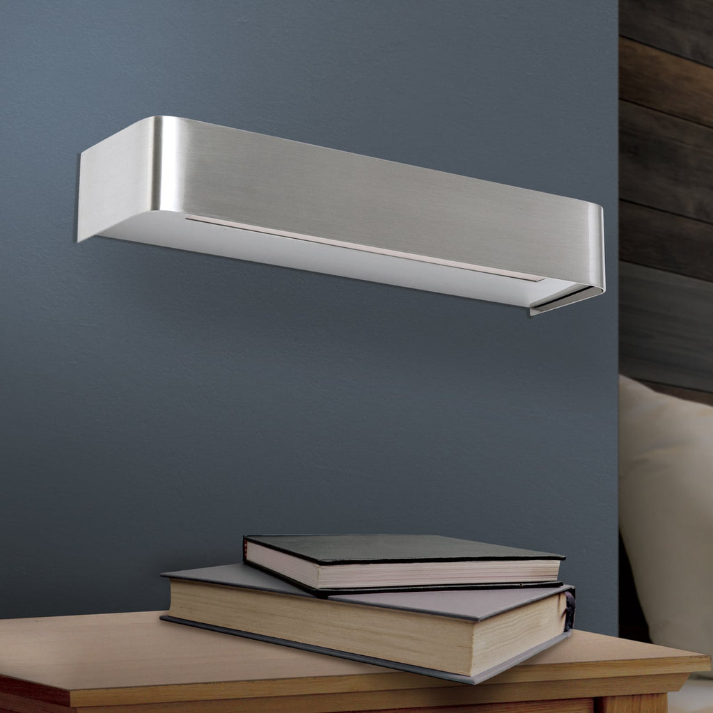 LED vegglampe Bernhard opp og ned dimbar satin 30 cm bakside