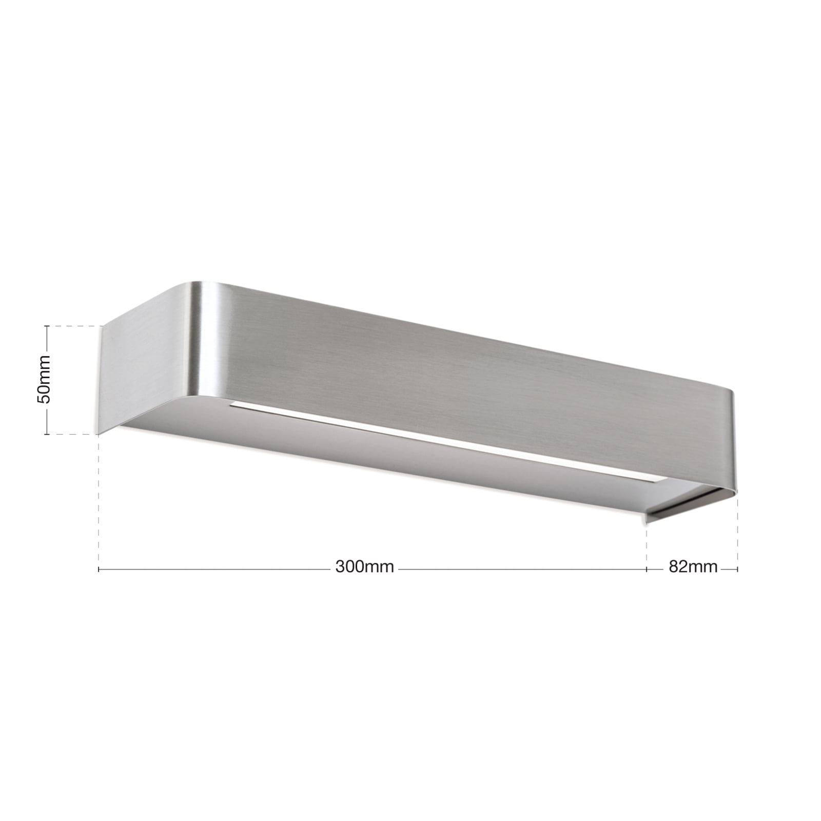 LED vegglampe Bernhard opp og ned dimbar satin 30 cm montert på vegg