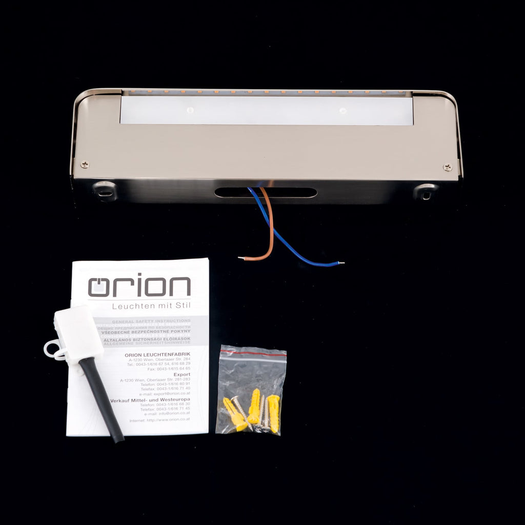LED vegglampe Bernhard opp og ned dimbar satin 30 cm lysdetalj