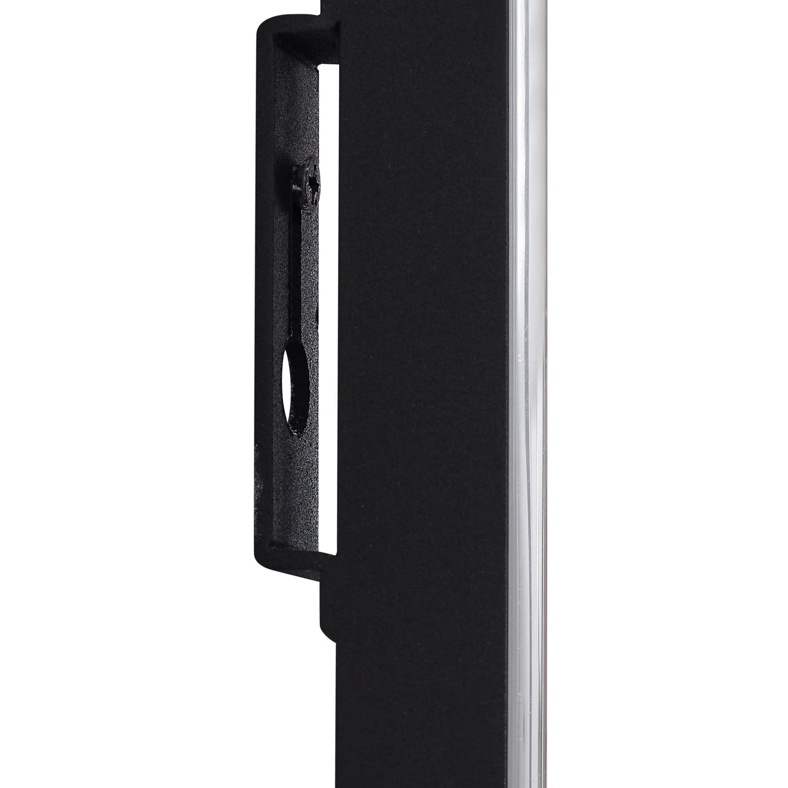 LED vegglampe Birta med hylle og USB 51 cm dimbar svart sideprofil