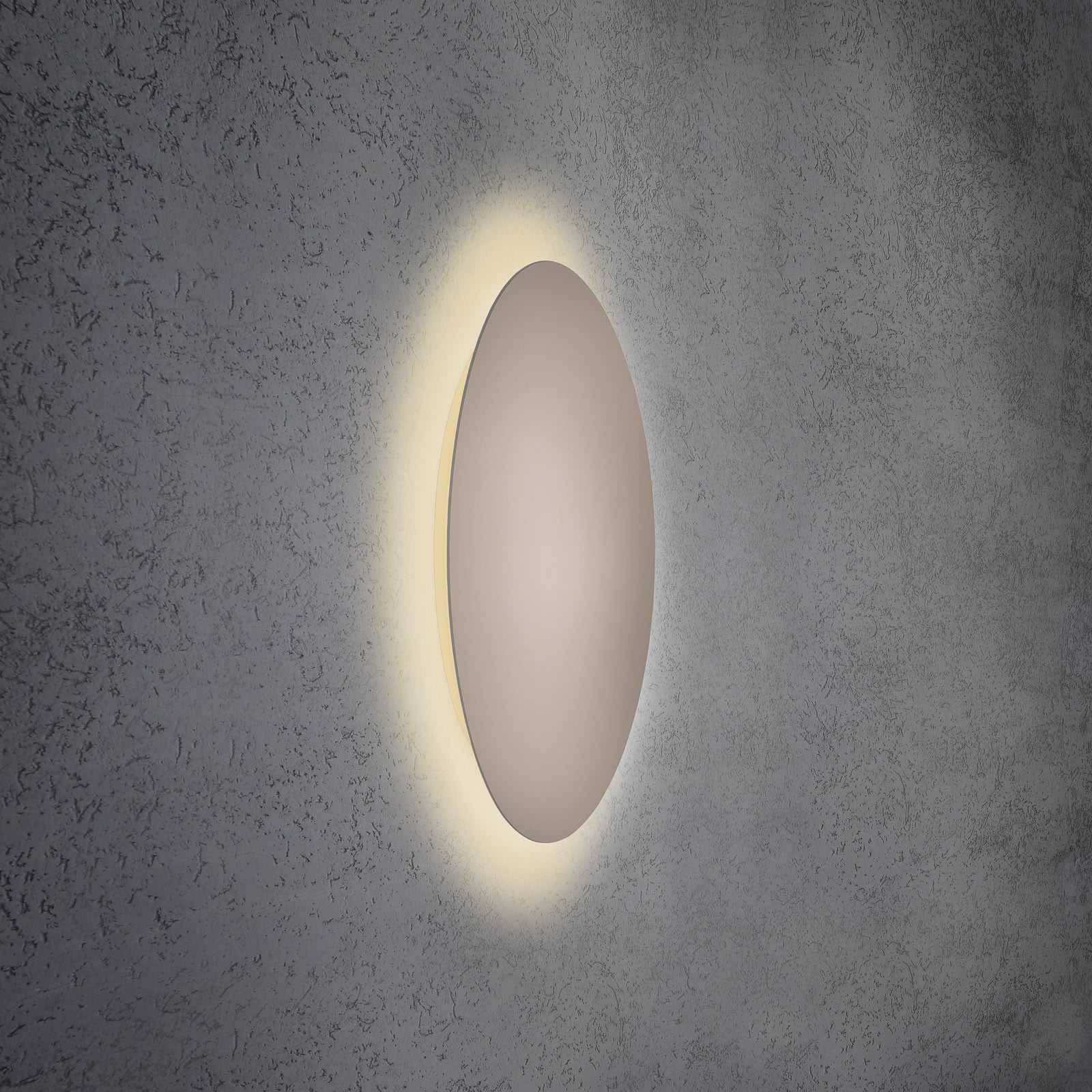 LED vegglampe Blade dimbar taupe aluminium Ø59 cm forfra