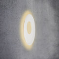 LED vegglampe Blade Open dimbar aluminium hvit Ø59 cm fra Escale for veggmontering