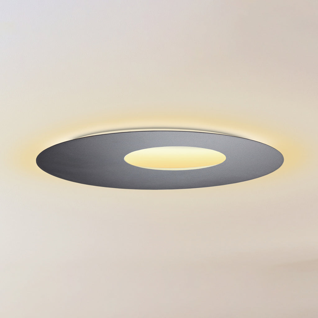 LED vegglampe Blade Open dimbar antrasitt Ø59 cm bakside