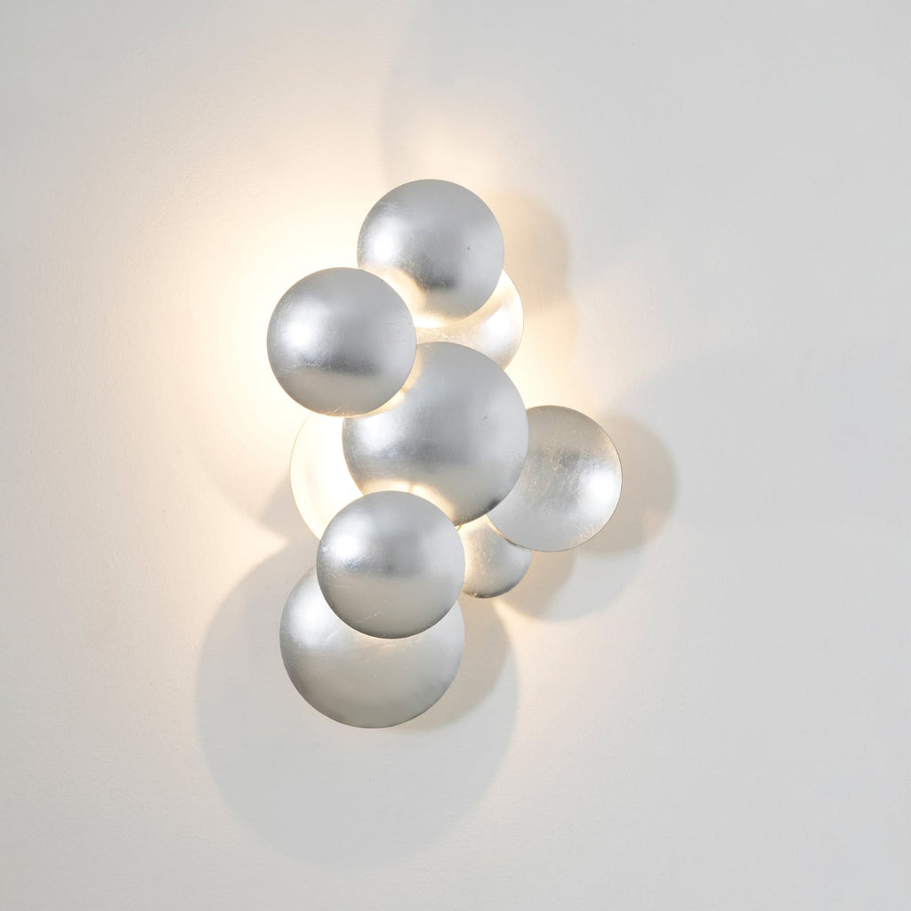 LED vegglampe Bolladaria 3-lys sølv dimbar 42 cm bakside