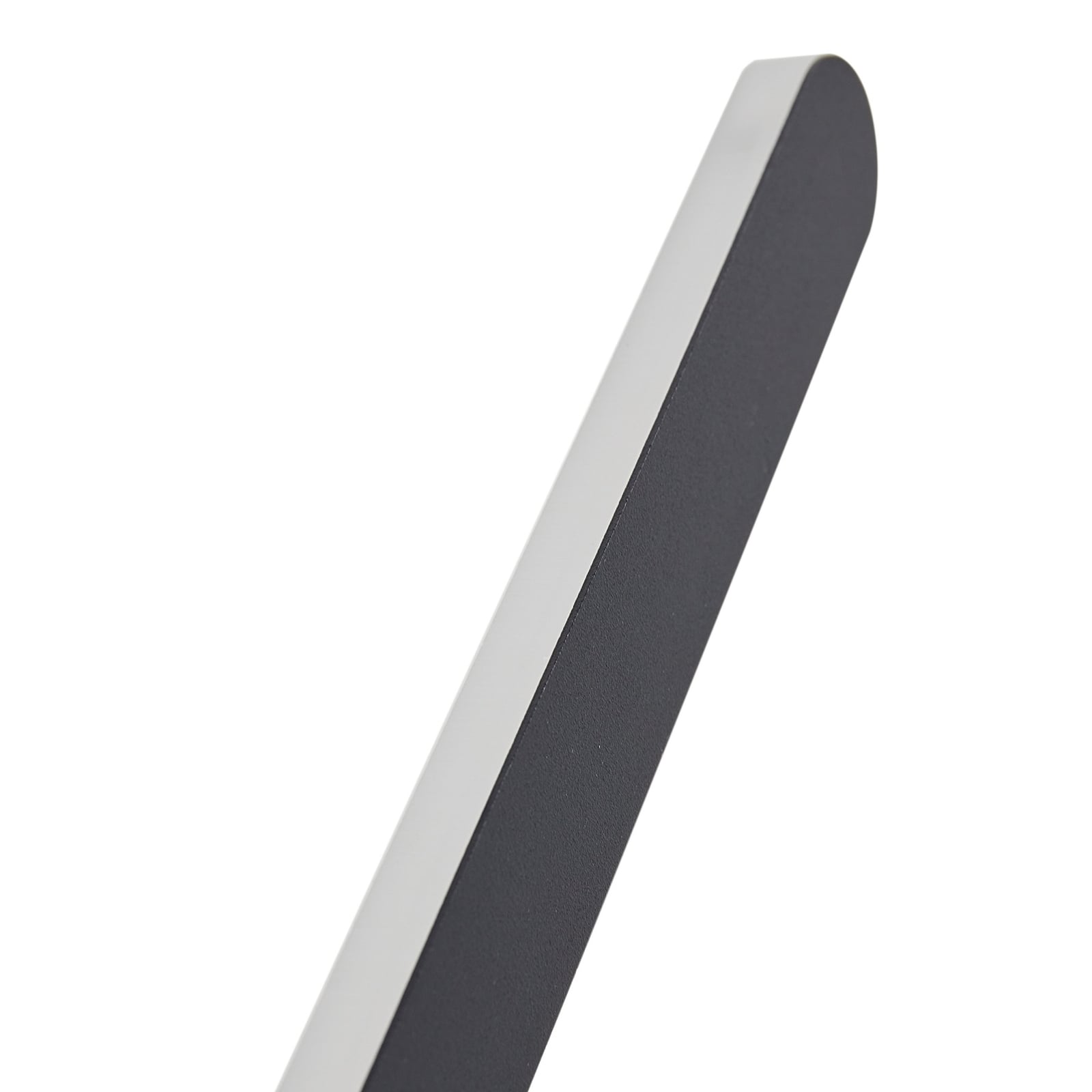 LED vegglampe Borian svart aluminium 40 cm sideprofil