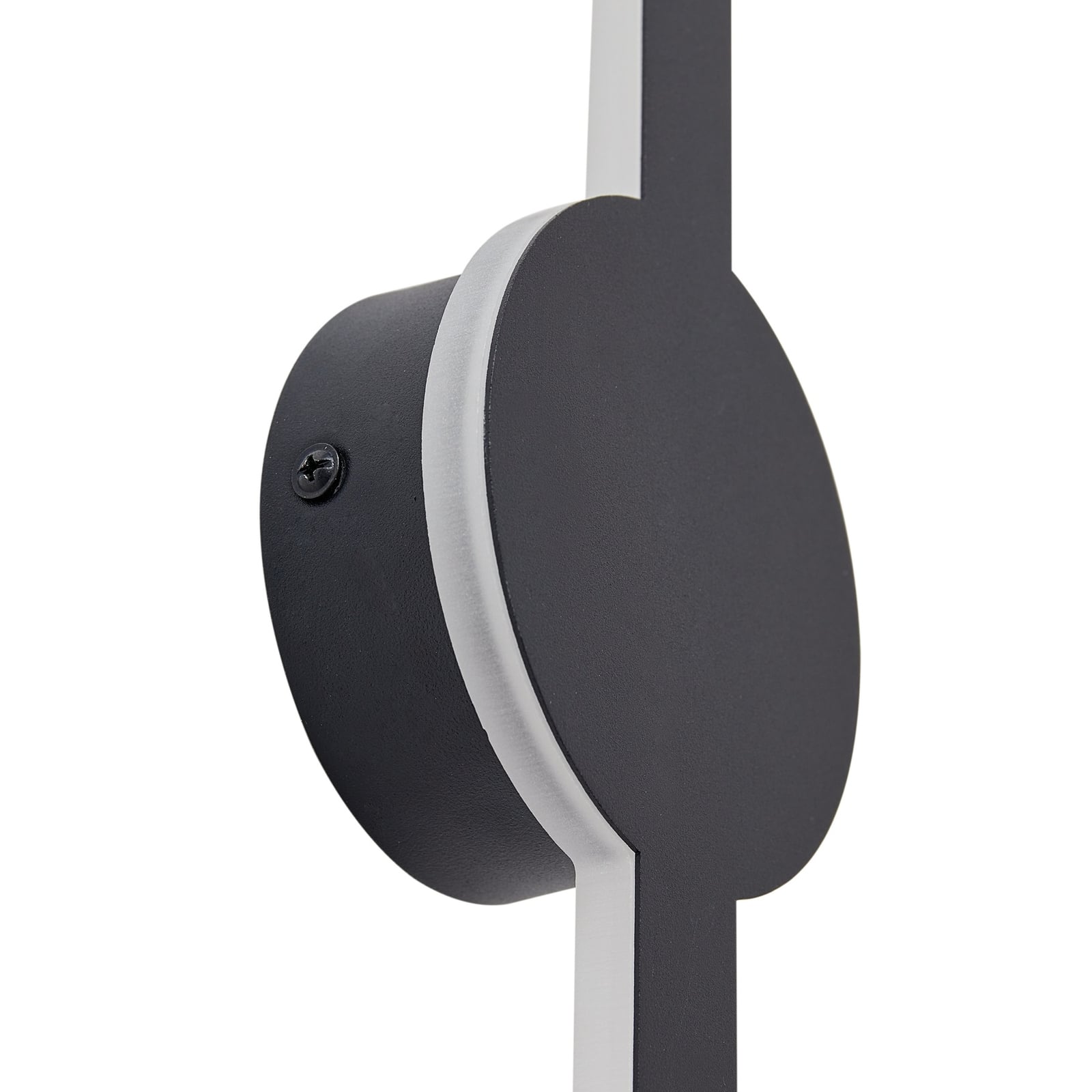 LED vegglampe Borian svart aluminium 40 cm lysdetalj