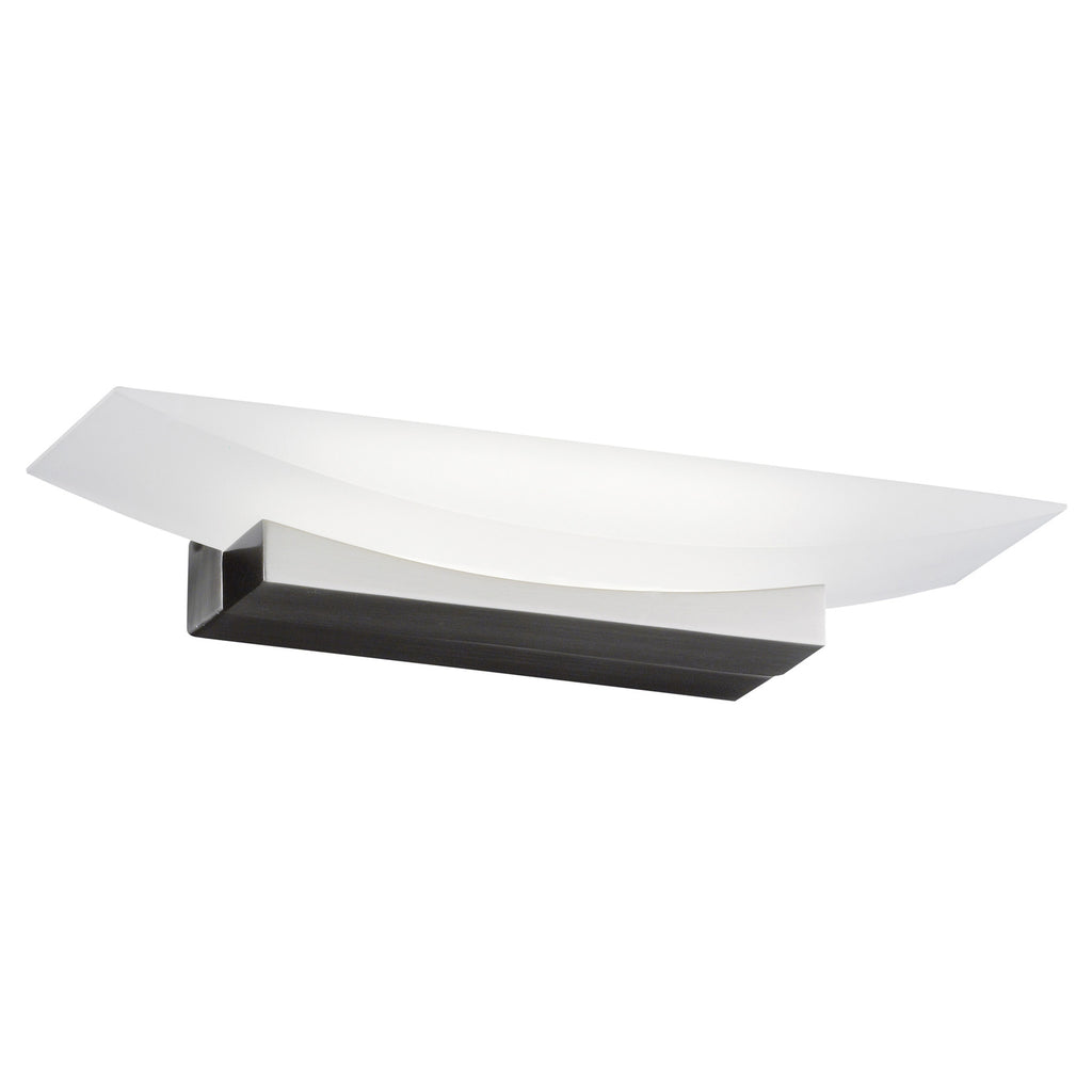 LED vegglampe Bowl CCT dimbar nikkel 30 cm montert