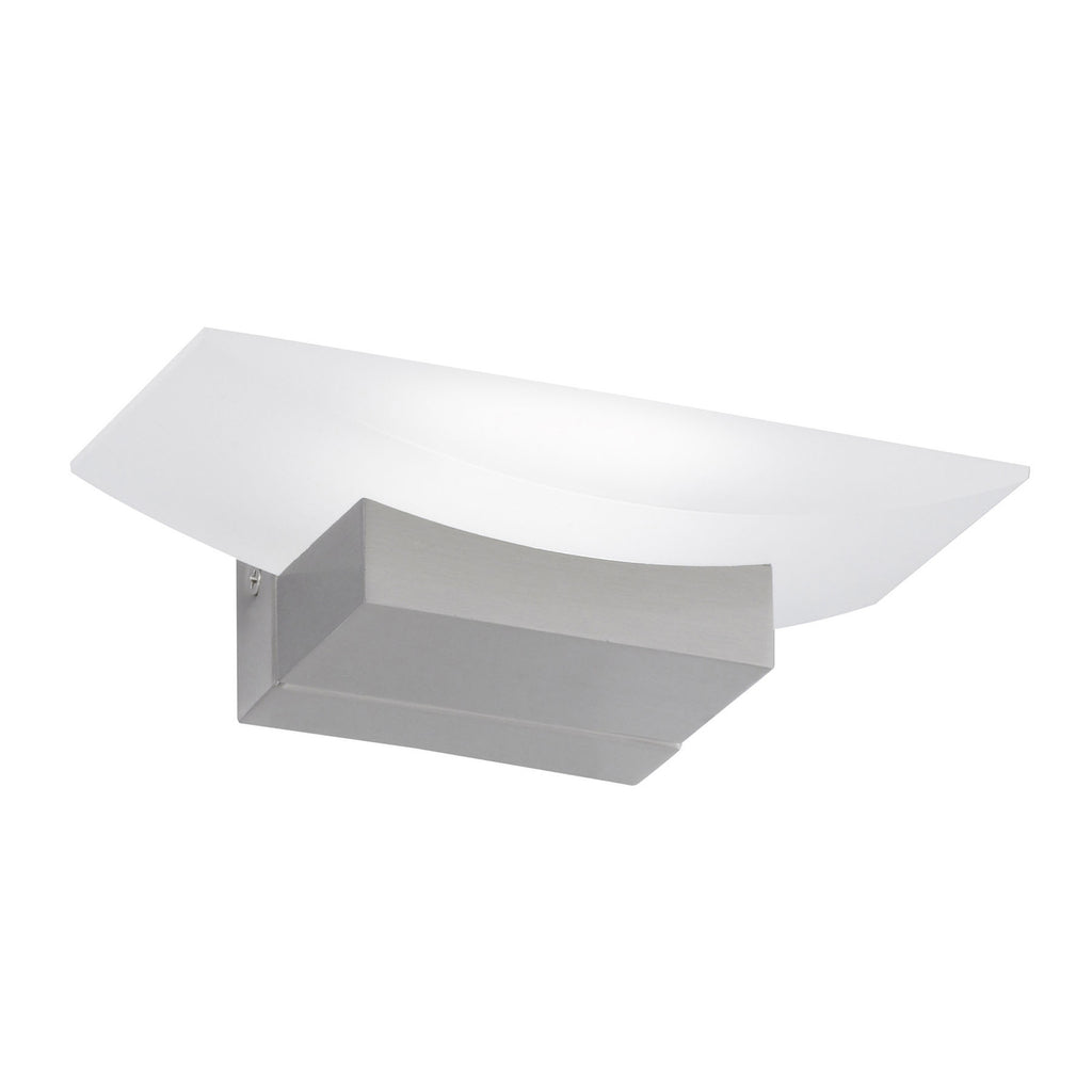 LED vegglampe Bowl TW CCT matt nikkel 20 cm forfra