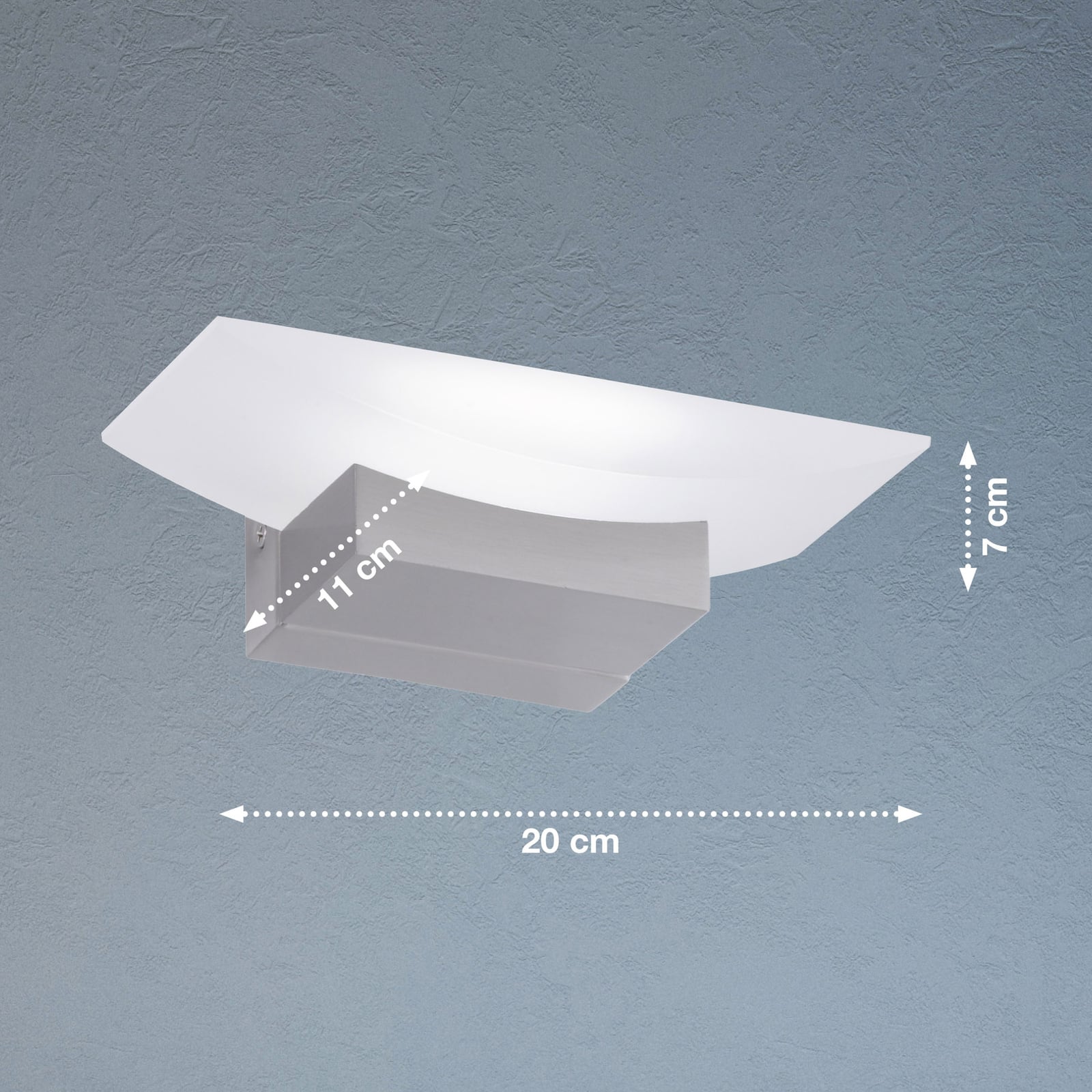 LED vegglampe Bowl TW CCT matt nikkel 20 cm oversiktsbilde