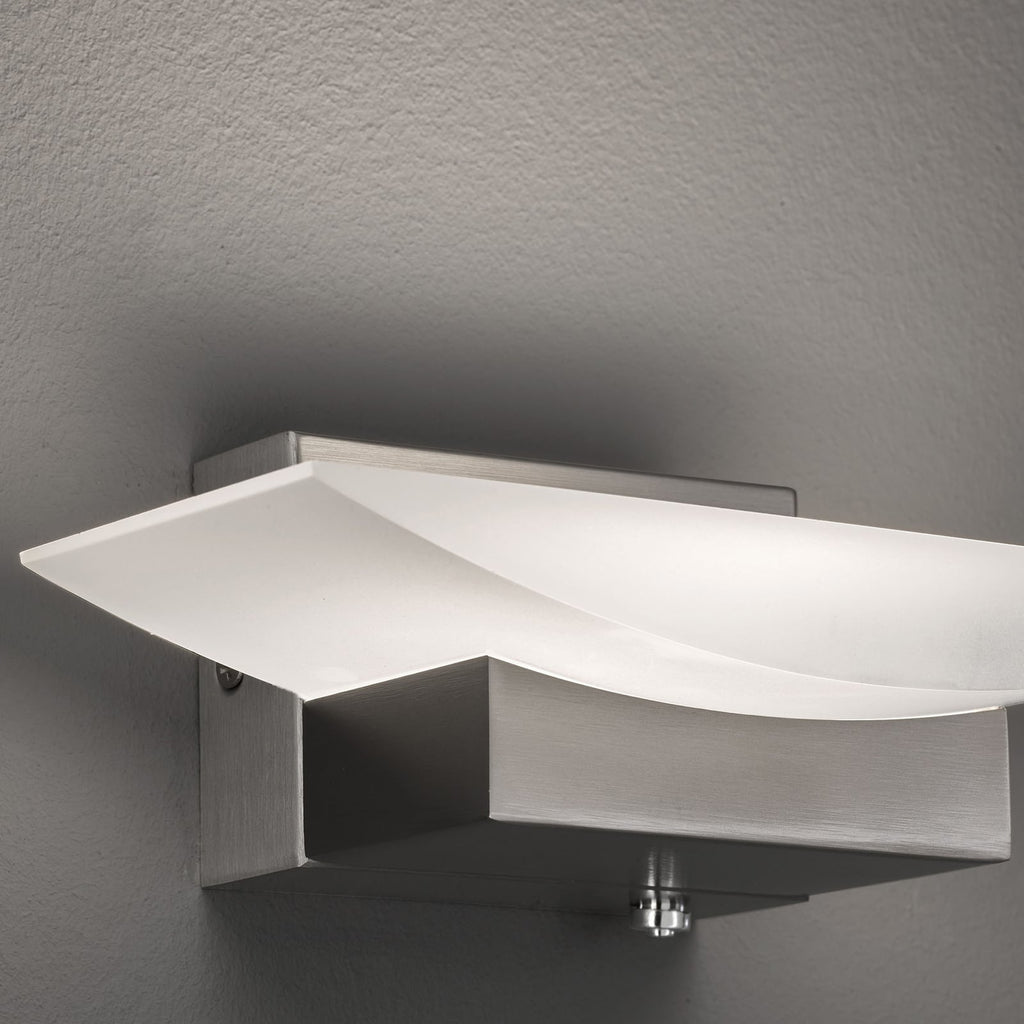 LED vegglampe Bowl TW CCT matt nikkel 20 cm bakside