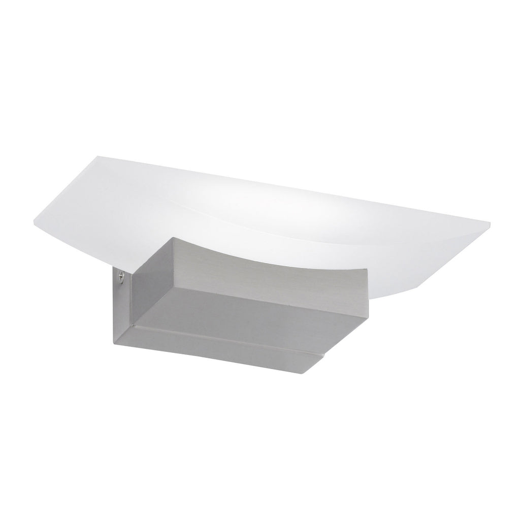 LED vegglampe Bowl TW CCT matt nikkel 20 cm sideprofil