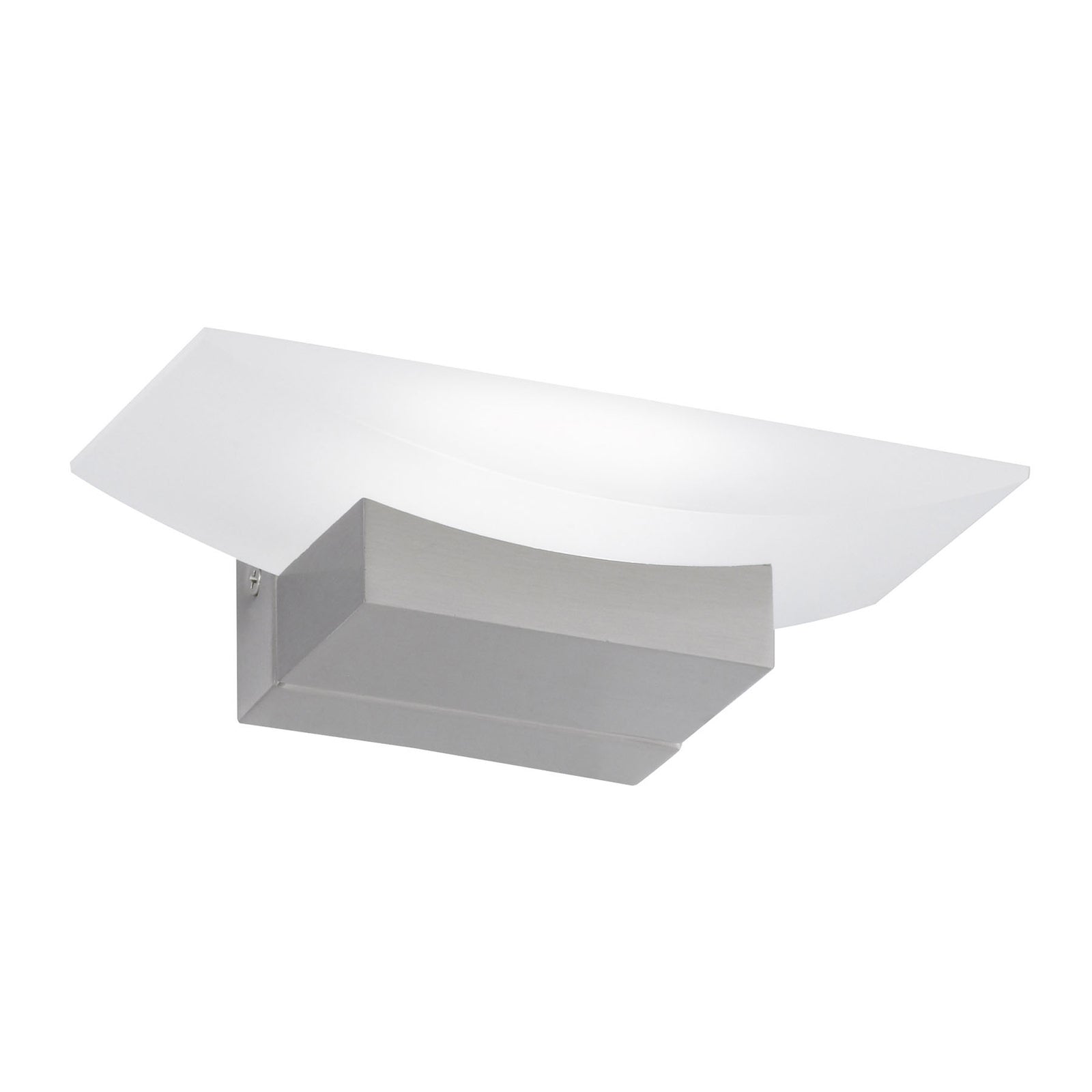 LED vegglampe Bowl TW CCT matt nikkel 20 cm sideprofil