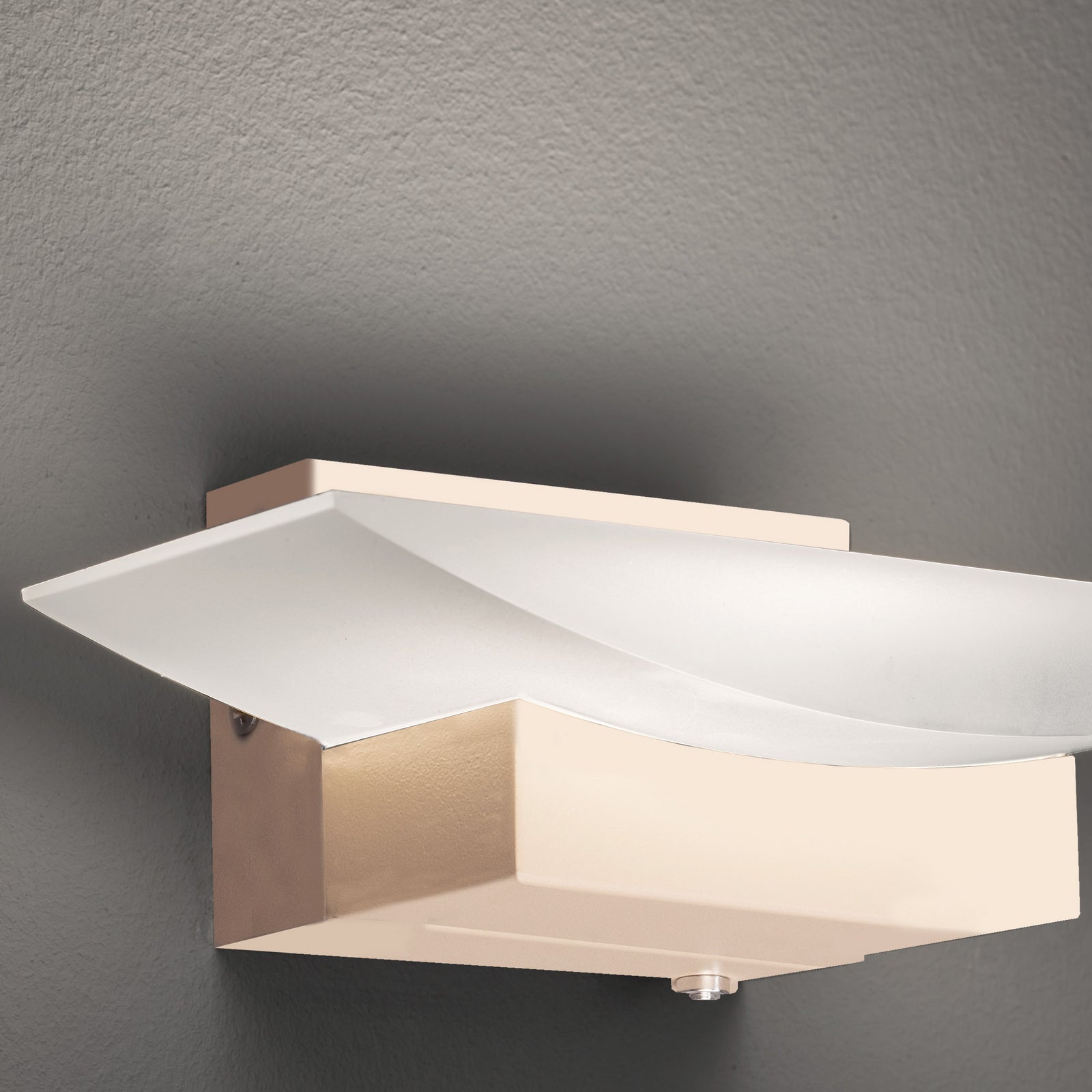 Montert LED vegglampe Bowl TW dimbar CCT sand 20 cm