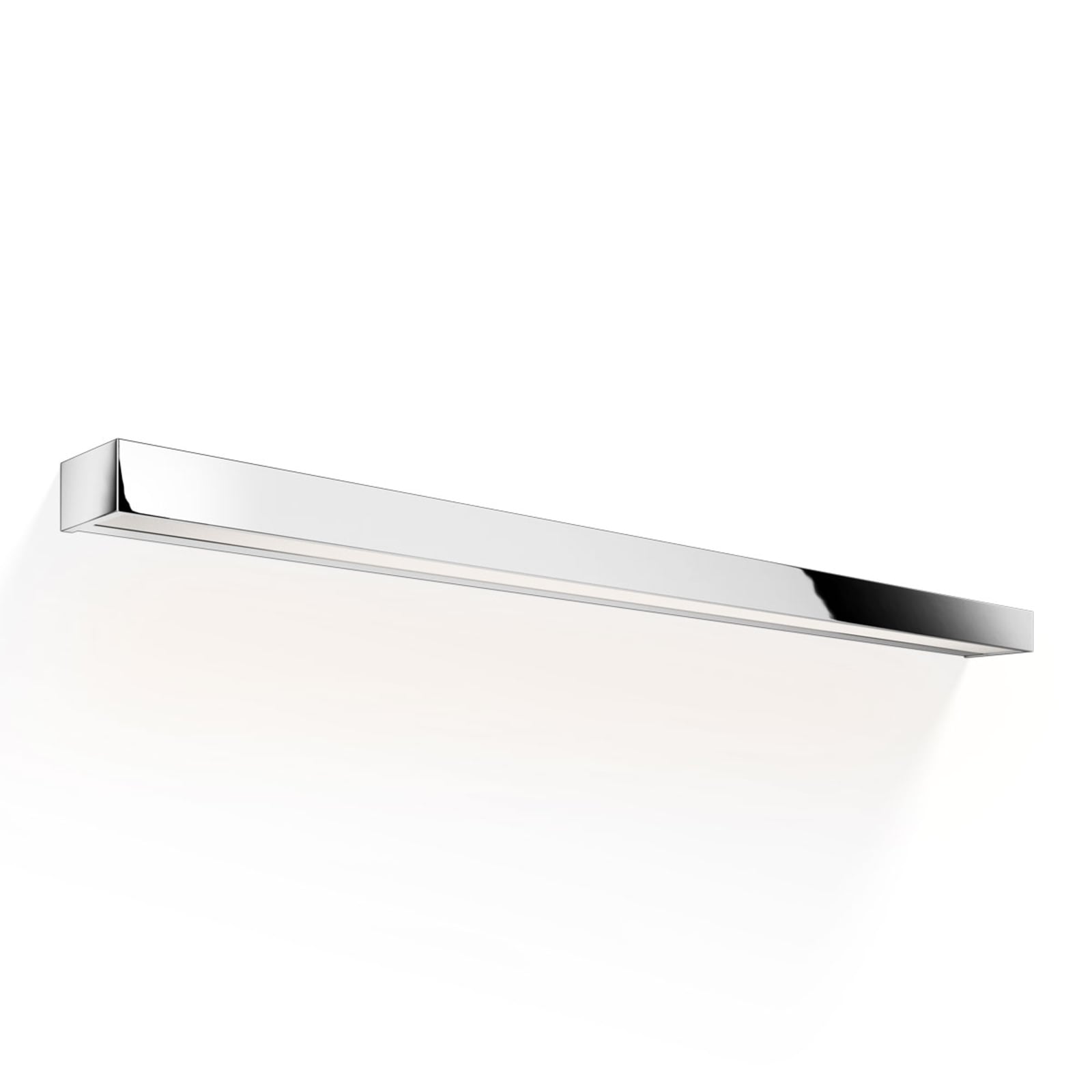 LED vegglampe Box 120 N krom/hvit i 120 cm lengde med dimbar funksjon