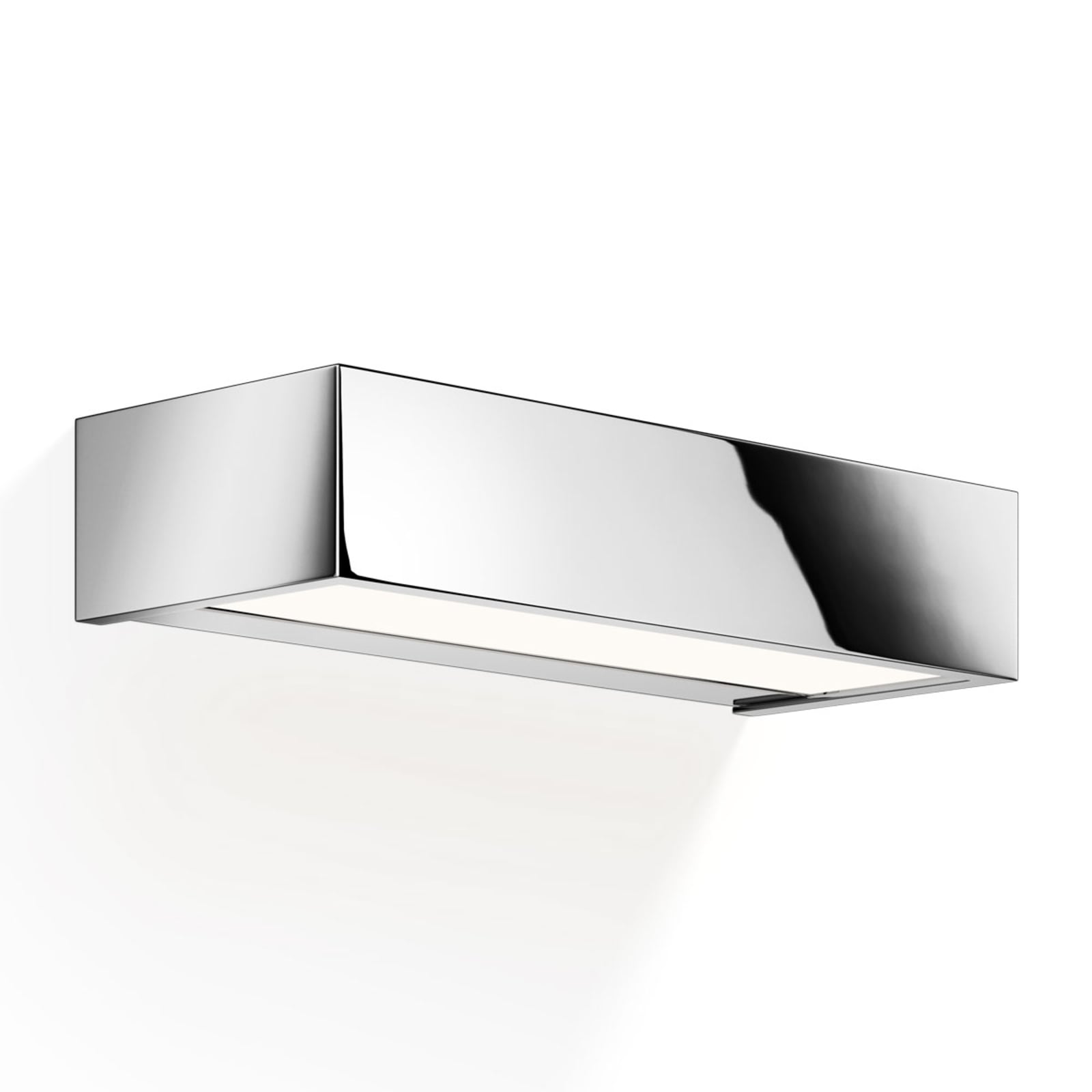 LED vegglampe Box 25 N krom akryl 16W IP44 dimbar forfra