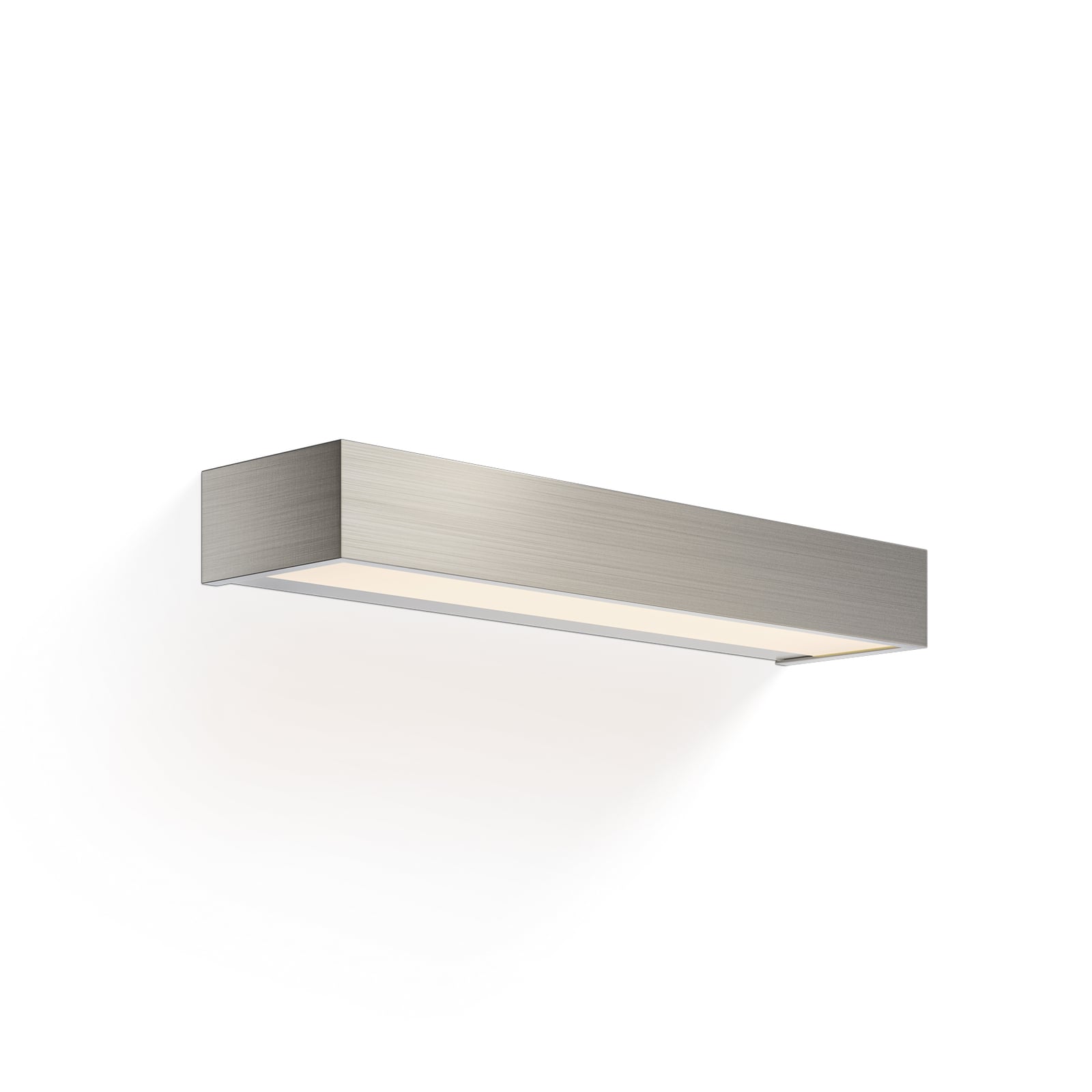 LED vegglampe Box 40 N nikkel dimbar 40 cm IP44 fra Decor Walther sett forfra
