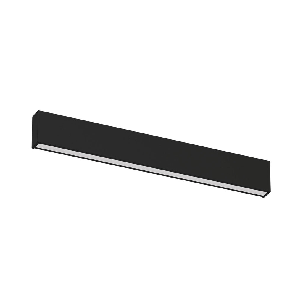 LED vegglampe Box W2 opp og ned svart forfra