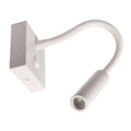 LED vegglampe Brahe I leselampe hvit aluminium forfra