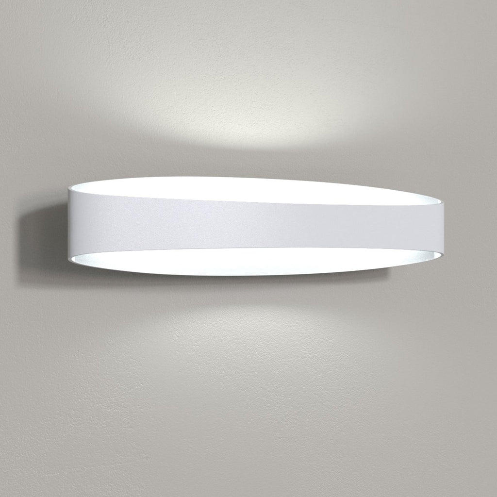 LED vegglampe Bridge pressstøpt aluminium hvit 43,5 cm forfra