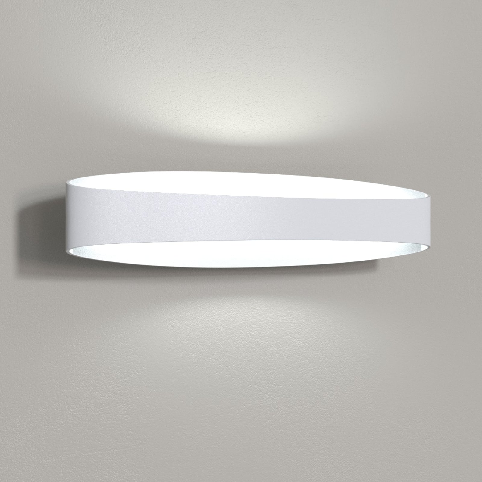 LED vegglampe Bridge pressstøpt aluminium hvit 43,5 cm forfra
