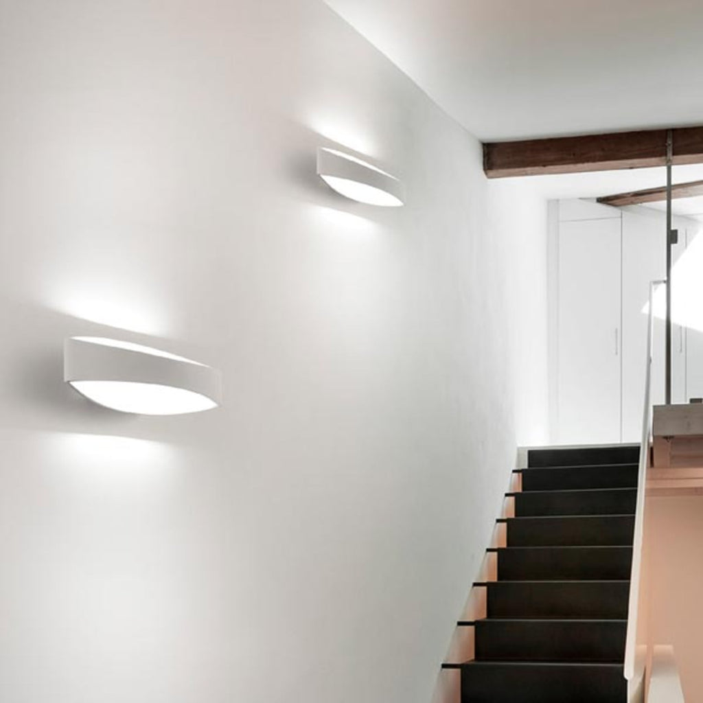 LED vegglampe Bridge pressstøpt aluminium hvit 43,5 cm bakside