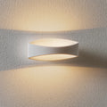 LED vegglampe Bridge matt hvit aluminium forfra