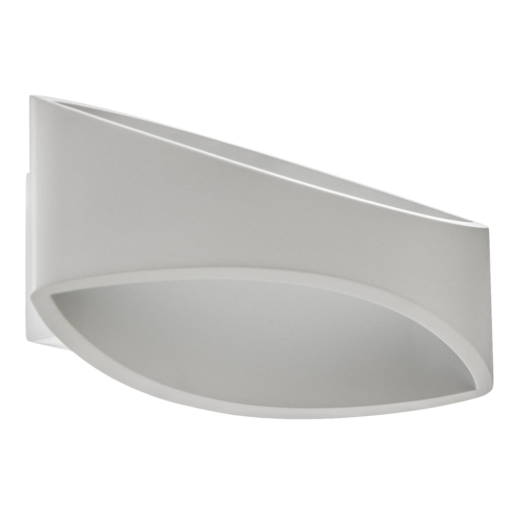 LED vegglampe Bridge matt hvit aluminium montert