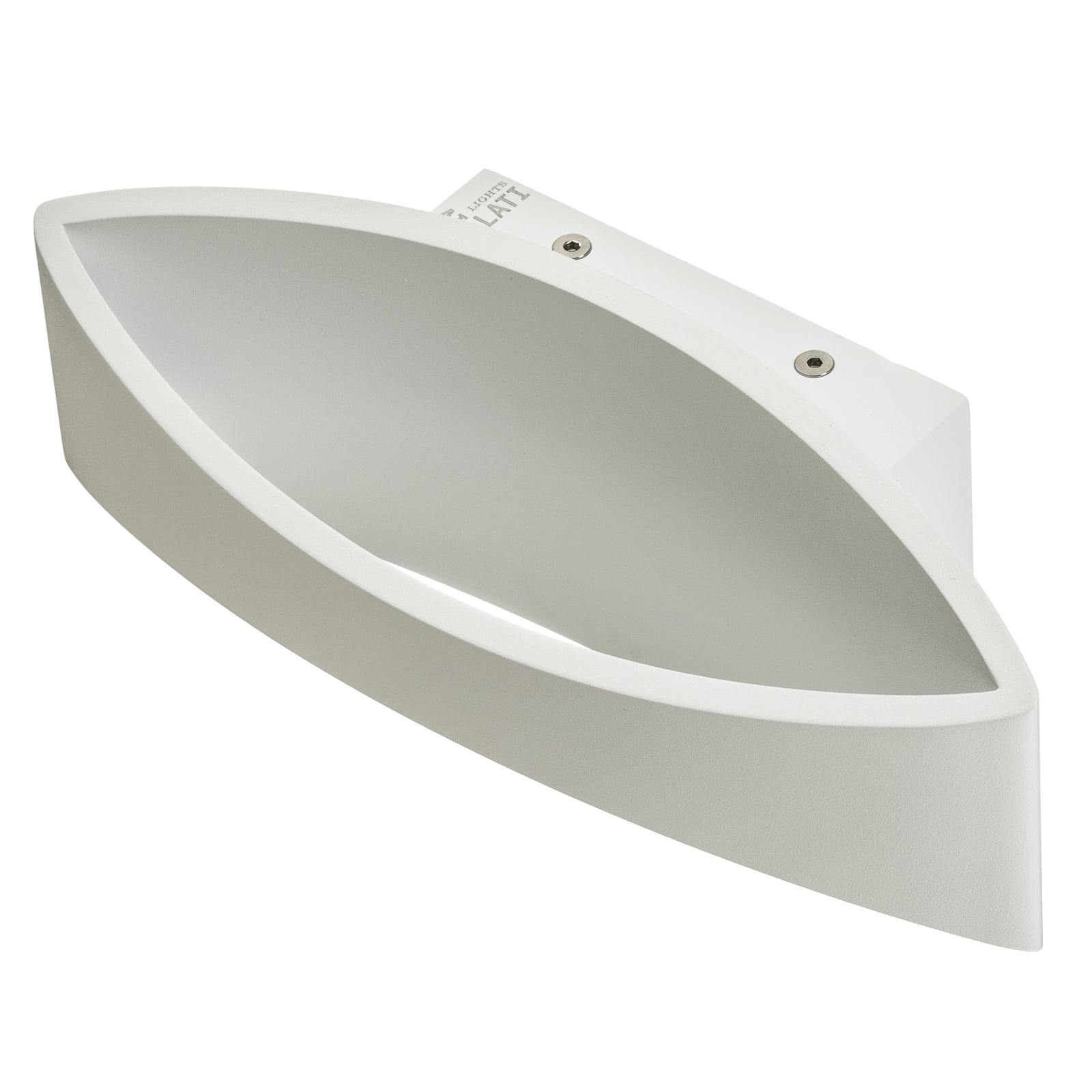 LED vegglampe Bridge matt hvit aluminium lysdetalj