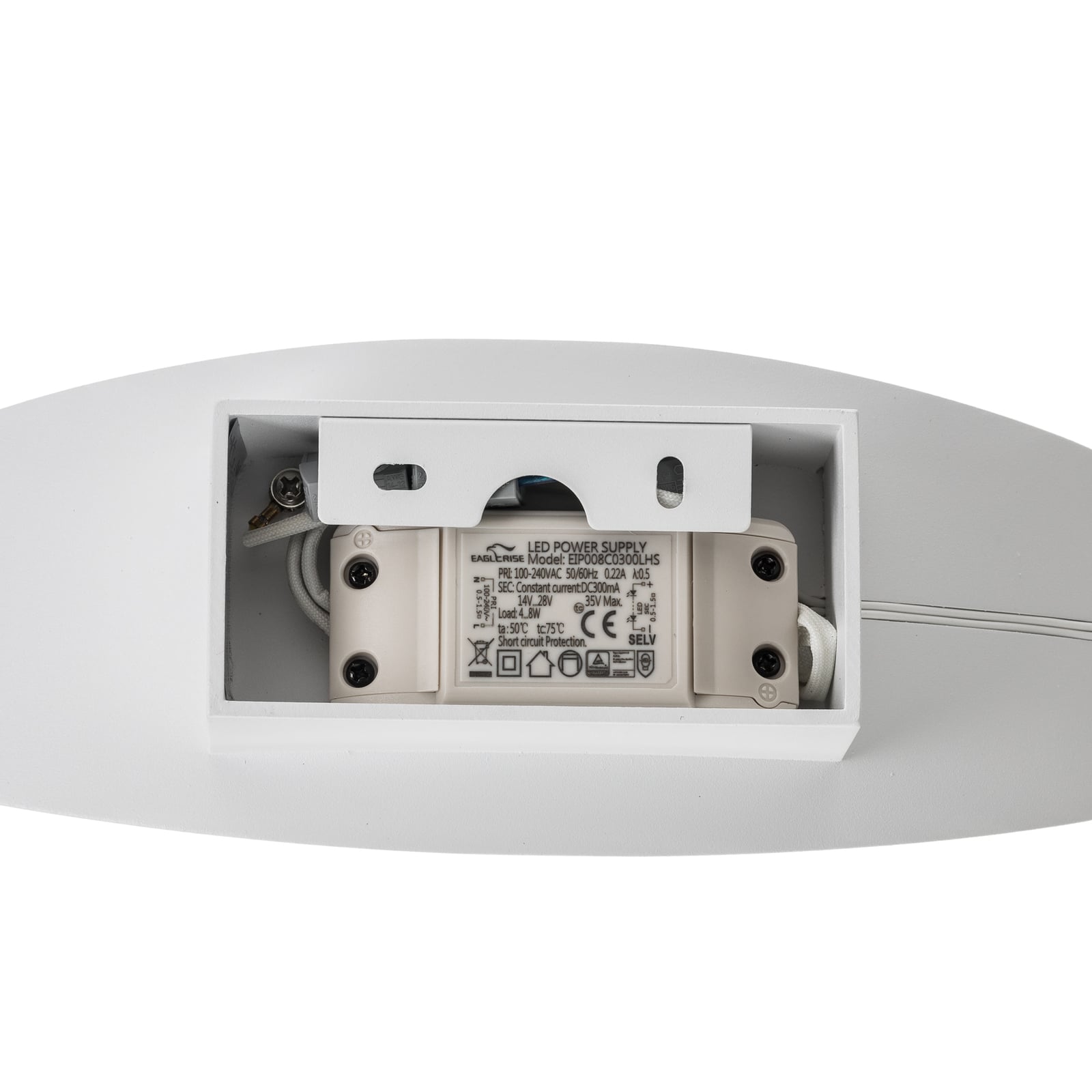 LED vegglampe Bridge matt hvit aluminium design
