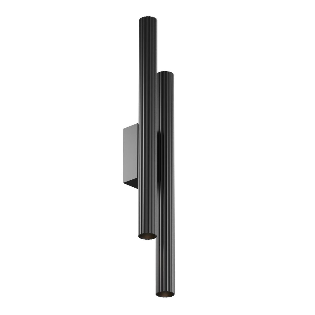 LED vegglampe Calipso 4-lys aluminium svart 49 cm forfra