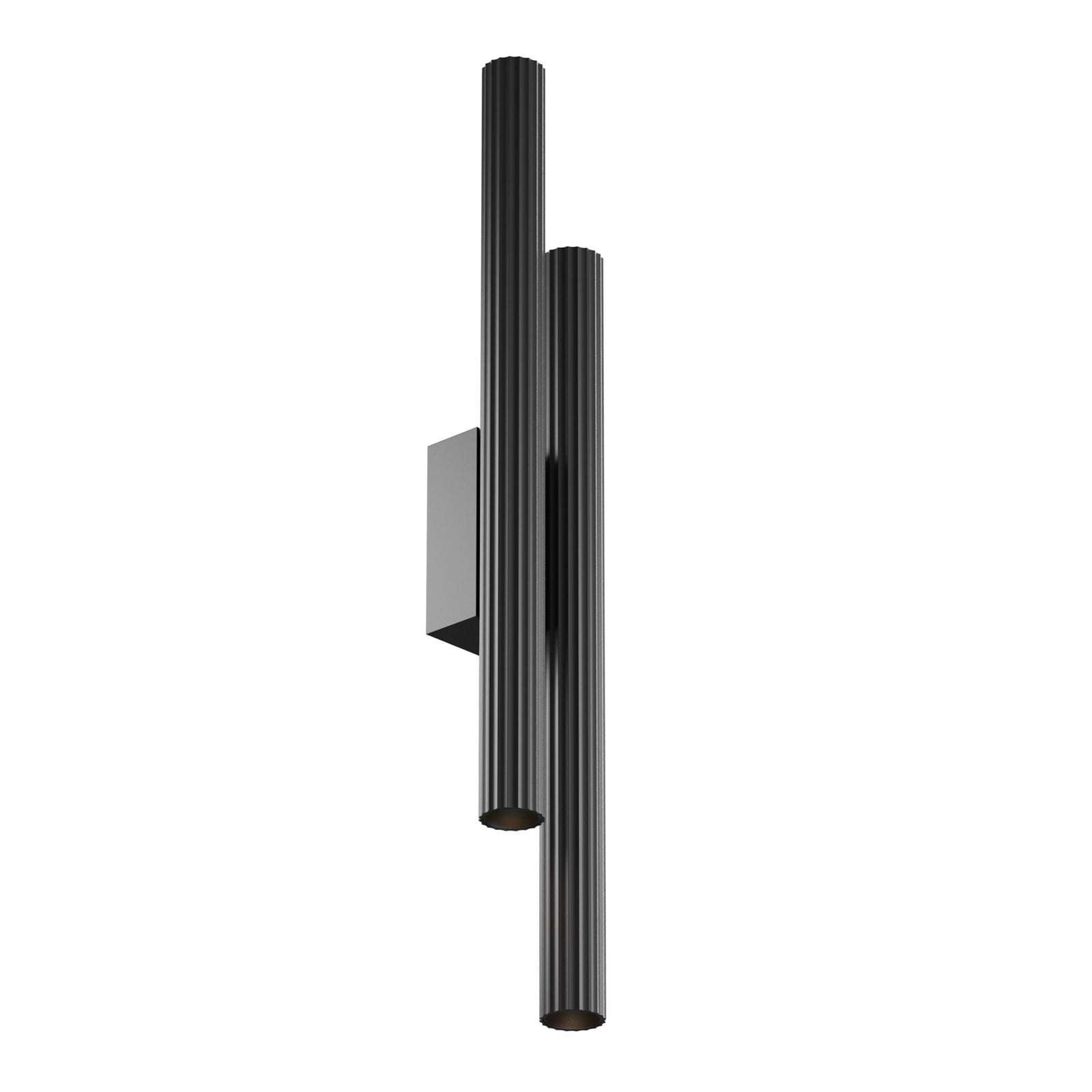 LED vegglampe Calipso 4-lys aluminium svart 49 cm forfra