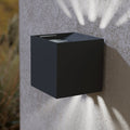 LED vegglampe Calpino 2 svart aluminium forfra