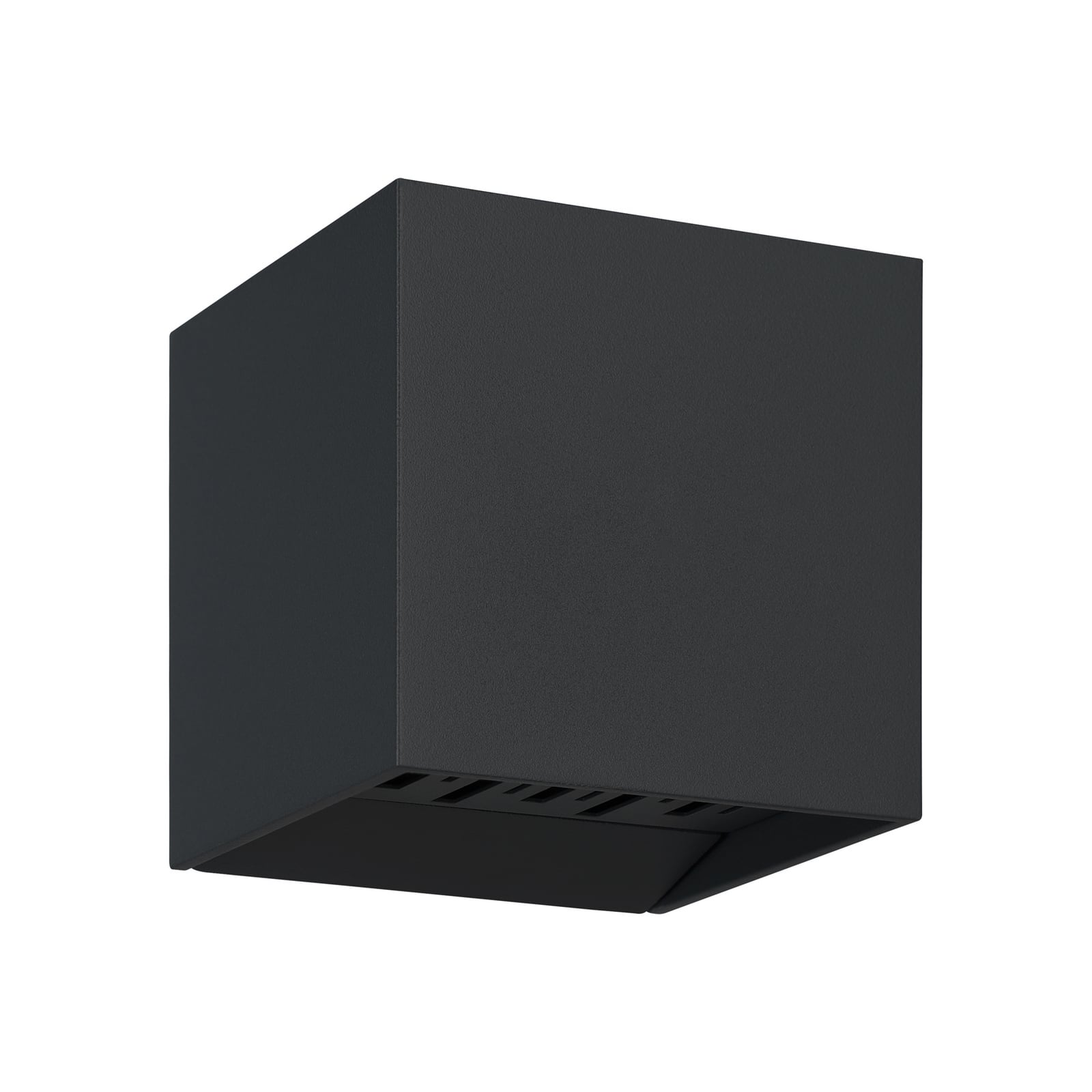 Montert LED vegglampe Calpino 2 svart aluminium på vegg