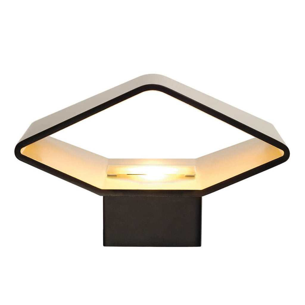 LED vegglampe Cariso svart/messing dimbar sett bakfra