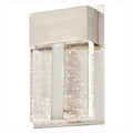 LED vegglampe Cava II dimbar nikkel glass IP44 forfra