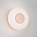 LED vegglampe Celeste glass dimbar Ø22 cm brun/hvit forfra