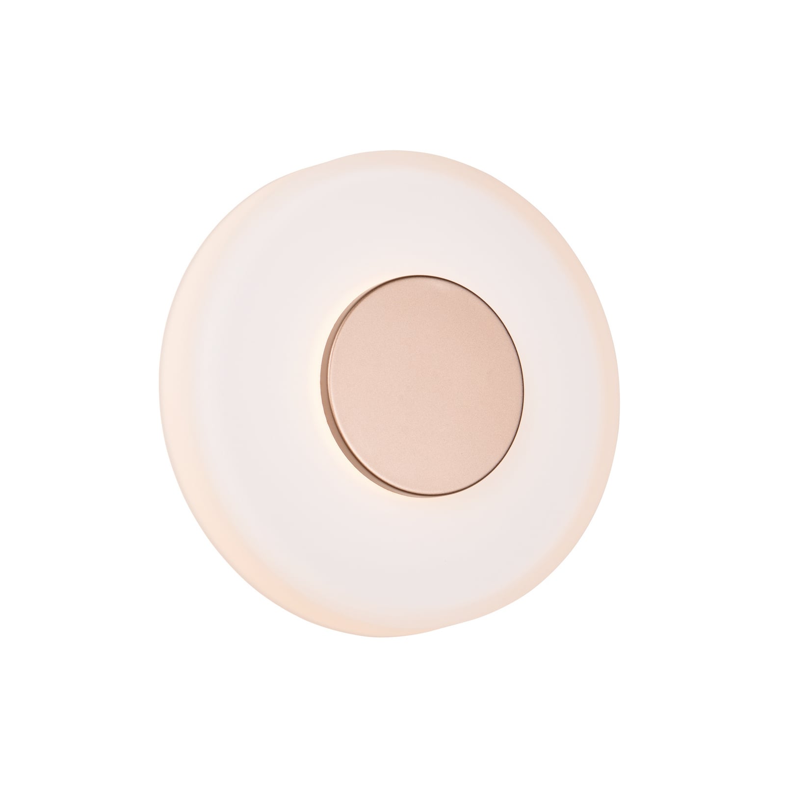 Detalj av LED vegglampe Celeste glass dimbar Ø22 cm brun/hvit
