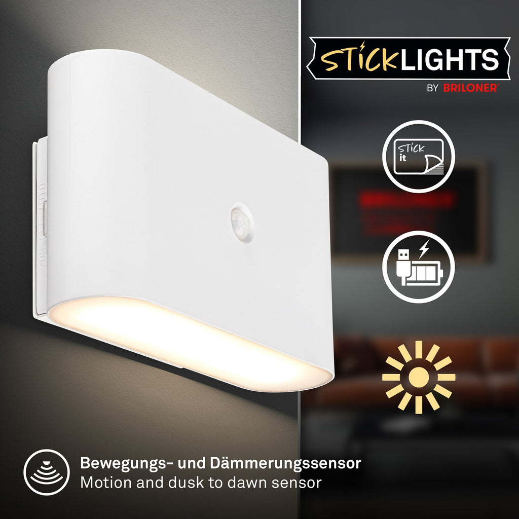 LED vegglampe Chat med bevegelsessensor hvit bakside