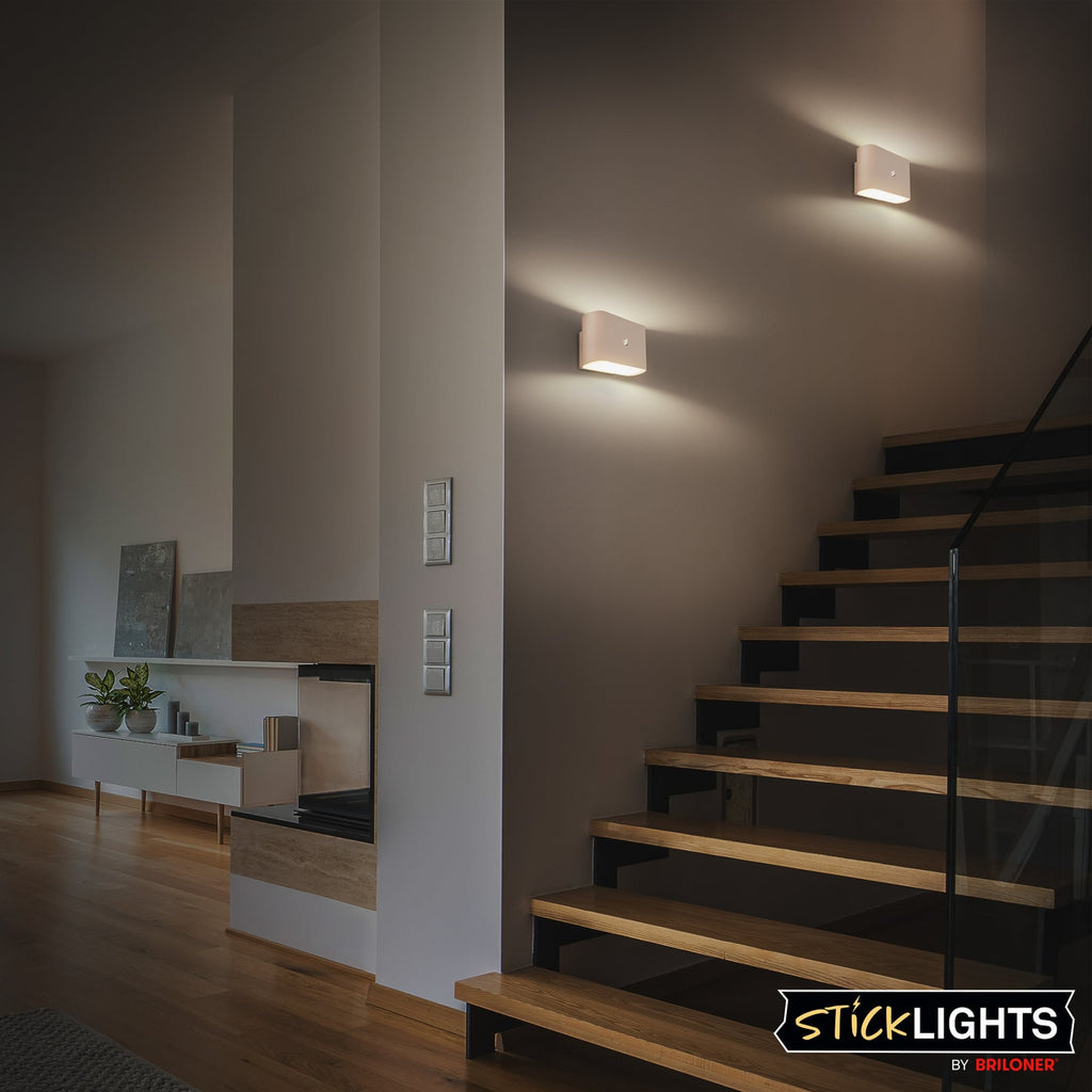 LED vegglampe Chat oppladbar med bevegelsessensor beige lysmodus