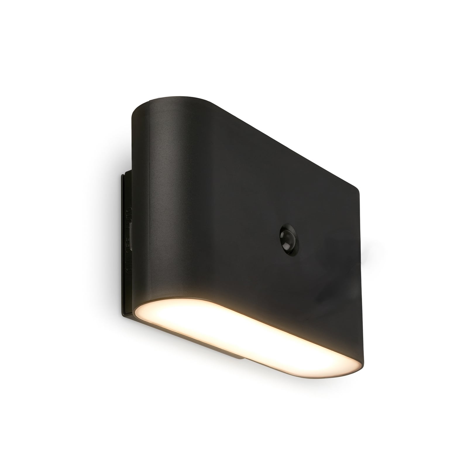 LED vegglampe Chat oppladbar svart forfra