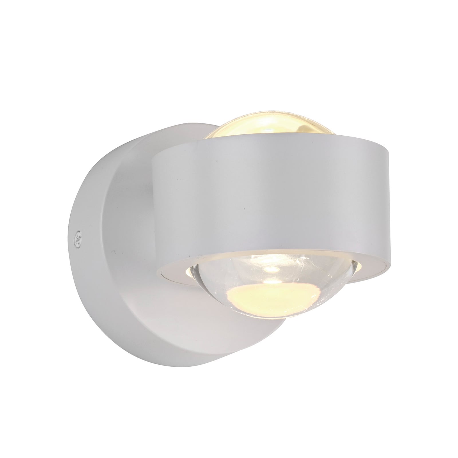 Nærbilde av LED vegglampe Chia hvit opp og ned lys