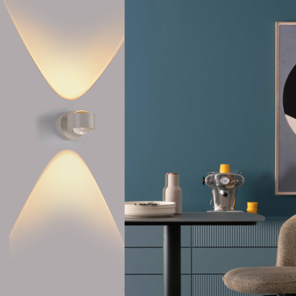 LED vegglampe Chia opp og ned sand 3000K bakside