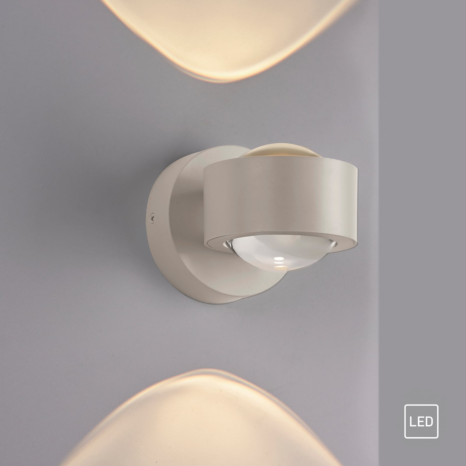 LED vegglampe Chia opp og ned sand 3000K lys nedover